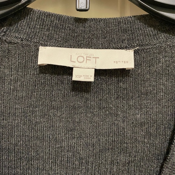 EUC LOFT Charcoal Gray cardigan, size XSP - Picture 3 of 4